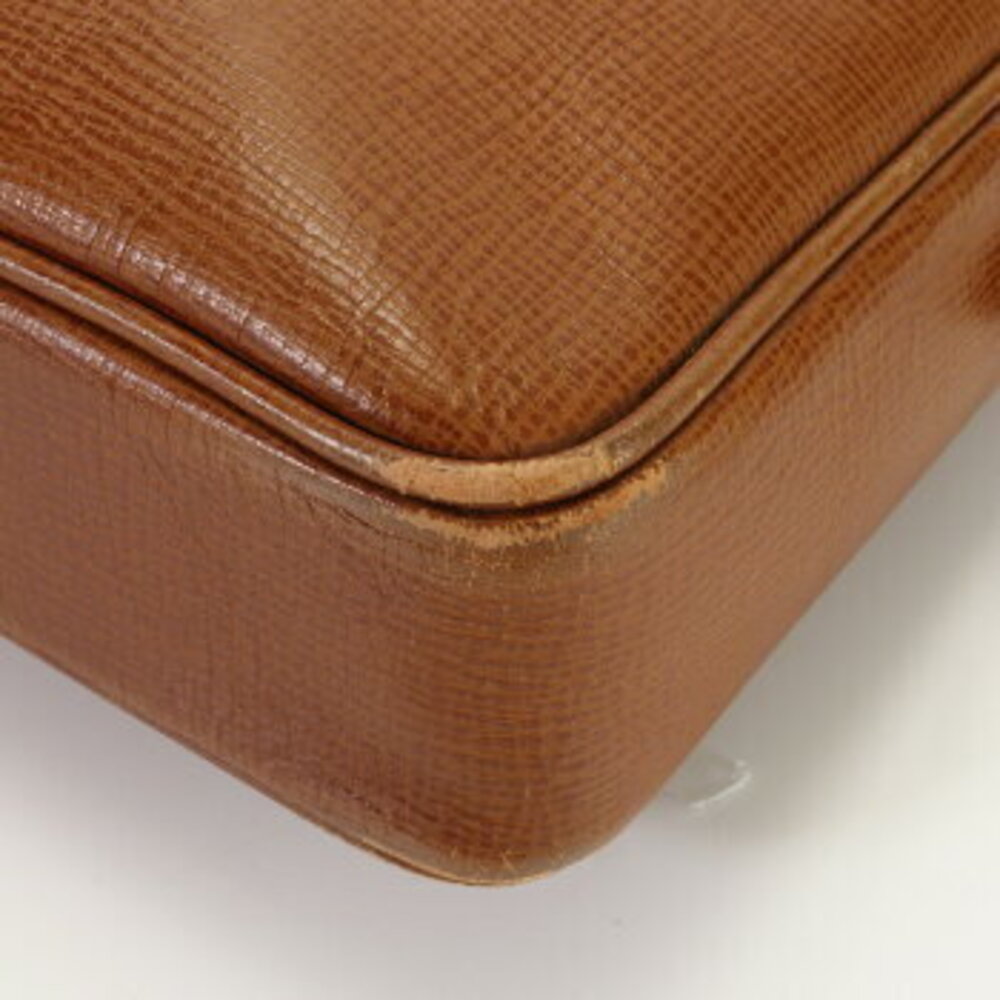 Burberry Nova Check Leather Business Bag Briefcase Tote Brown - Picture 9 of 14